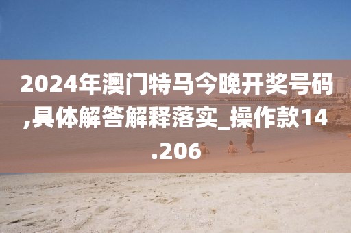 2024年澳门特马今晚开奖号码,具体解答解释落实_操作款14.206