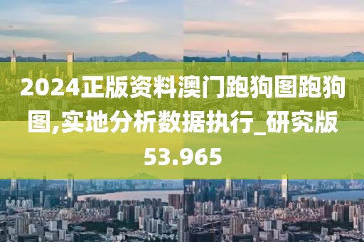 2024正版资料澳门跑狗图跑狗图,实地分析数据执行_研究版53.965