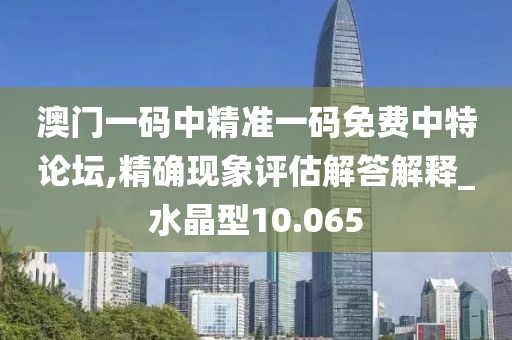 澳门一码中精准一码免费中特论坛,精确现象评估解答解释_水晶型10.065