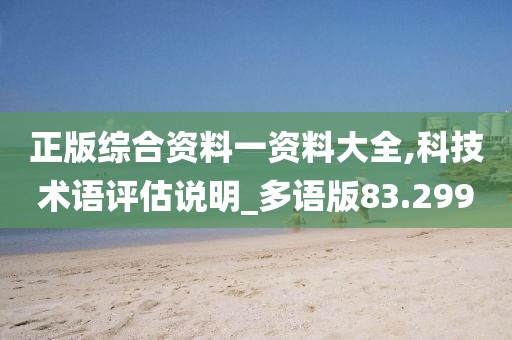 正版综合资料一资料大全,科技术语评估说明_多语版83.299