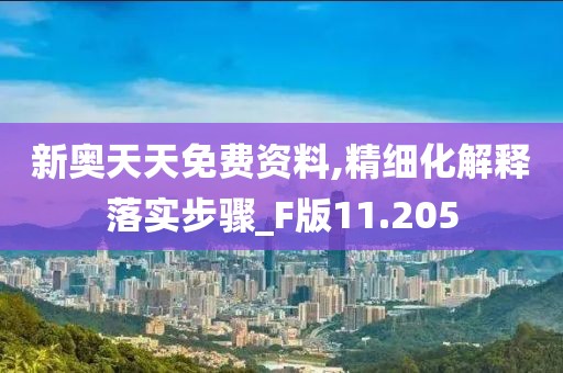新奥天天免费资料,精细化解释落实步骤_F版11.205