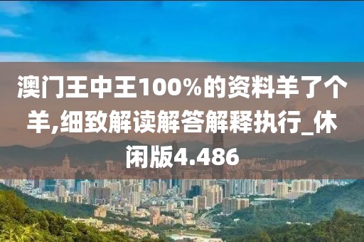 澳门王中王100%的资料羊了个羊,细致解读解答解释执行_休闲版4.486