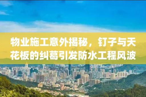 物业施工意外揭秘，钉子与天花板的纠葛引发防水工程风波
