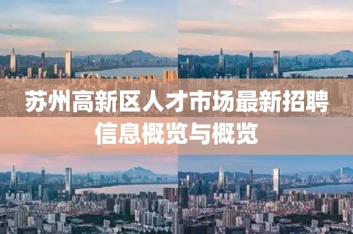 苏州高新区人才市场最新招聘信息概览与概览