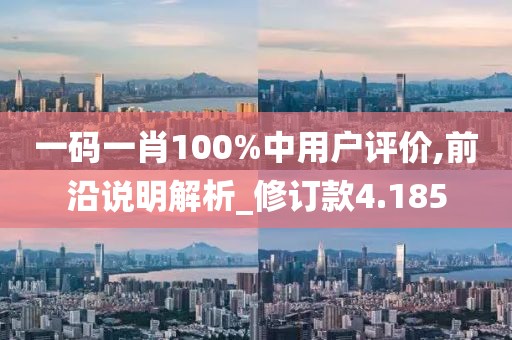 一码一肖100%中用户评价,前沿说明解析_修订款4.185
