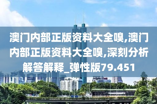 澳门内部正版资料大全嗅,澳门内部正版资料大全嗅,深刻分析解答解释_弹性版79.451