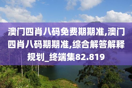 澳门四肖八码免费期期准,澳门四肖八码期期准,综合解答解释规划_终端集82.819