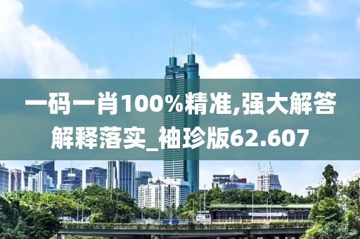 一码一肖100%精准,强大解答解释落实_袖珍版62.607