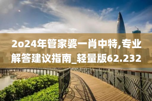 2o24年管家婆一肖中特,专业解答建议指南_轻量版62.232