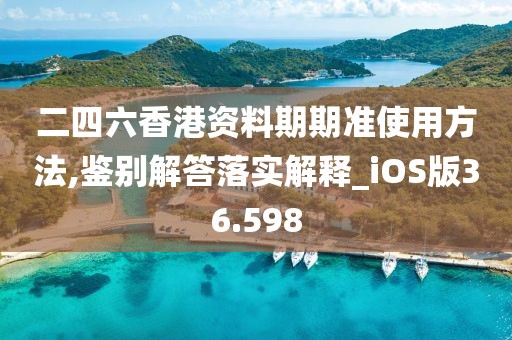 二四六香港资料期期准使用方法,鉴别解答落实解释_iOS版36.598