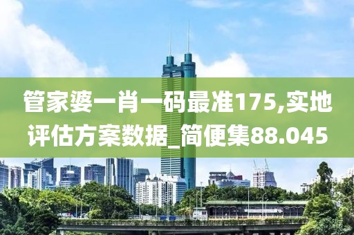 管家婆一肖一码最准175,实地评估方案数据_简便集88.045