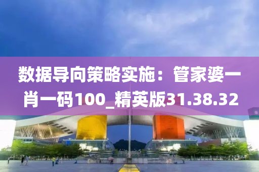 数据导向策略实施：管家婆一肖一码100_精英版31.38.32