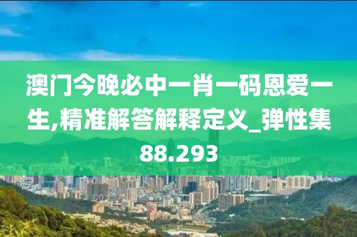 澳门今晚必中一肖一码恩爱一生,精准解答解释定义_弹性集88.293