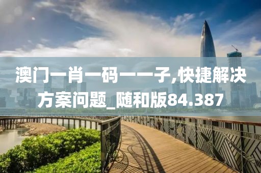 澳门一肖一码一一子,快捷解决方案问题_随和版84.387