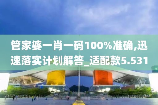 管家婆一肖一码100%准确,迅速落实计划解答_适配款5.531