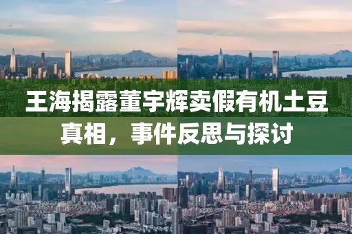王海揭露董宇辉卖假有机土豆真相，事件反思与探讨