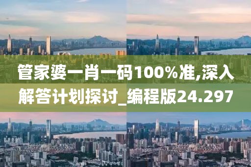 管家婆一肖一码100%准,深入解答计划探讨_编程版24.297