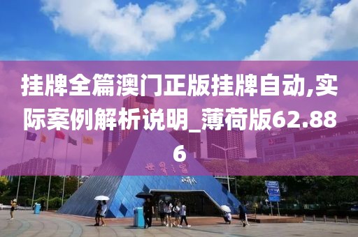 挂牌全篇澳门正版挂牌自动,实际案例解析说明_薄荷版62.886