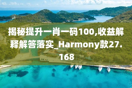 揭秘提升一肖一码100,收益解释解答落实_Harmony款27.168