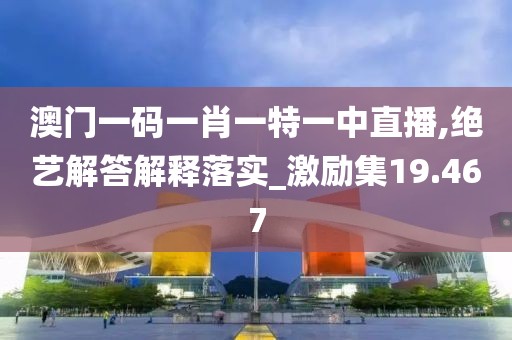 澳门一码一肖一特一中直播,绝艺解答解释落实_激励集19.467