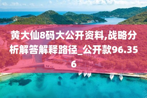 黄大仙8码大公开资料,战略分析解答解释路径_公开款96.356