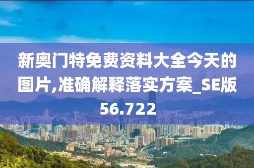 新奥门特免费资料大全今天的图片,准确解释落实方案_SE版56.722