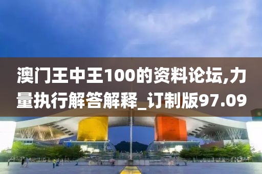 澳门王中王100的资料论坛,力量执行解答解释_订制版97.09