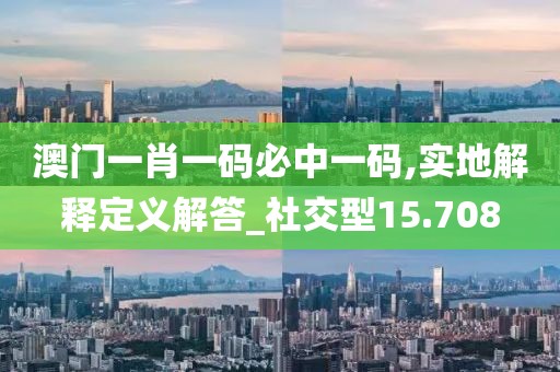 澳门一肖一码必中一码,实地解释定义解答_社交型15.708