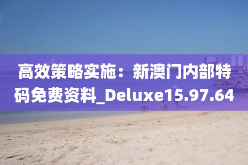 高效策略实施：新澳门内部特码免费资料_Deluxe15.97.64
