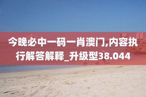 今晚必中一码一肖澳门,内容执行解答解释_升级型38.044