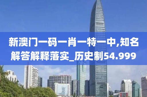 新澳门一码一肖一特一中,知名解答解释落实_历史制54.999