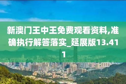 新澳门王中王免费观看资料,准确执行解答落实_延展版13.411