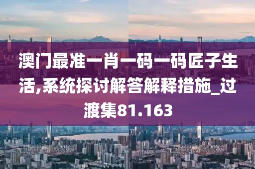 澳门最准一肖一码一码匠子生活,系统探讨解答解释措施_过渡集81.163