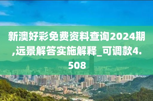 新澳好彩免费资料查询2024期,远景解答实施解释_可调款4.508