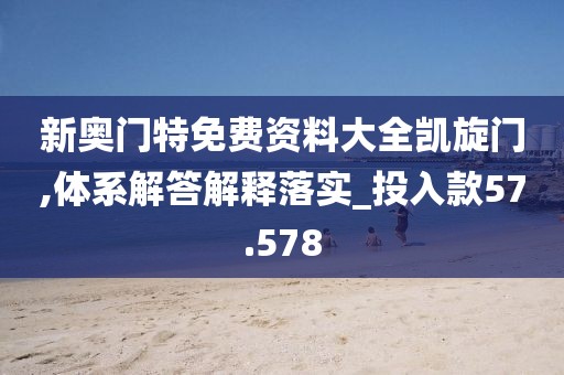 新奥门特免费资料大全凯旋门,体系解答解释落实_投入款57.578