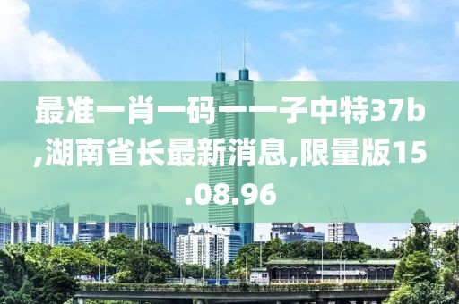 最准一肖一码一一子中特37b,湖南省长最新消息,限量版15.08.96