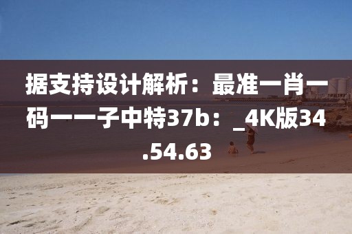 据支持设计解析：最准一肖一码一一子中特37b：_4K版34.54.63