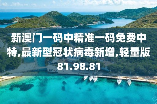 新澳门一码中精准一码免费中特,最新型冠状病毒新增,轻量版81.98.81