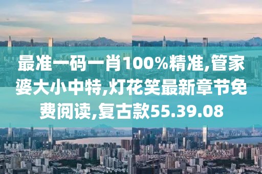 最准一码一肖100%精准,管家婆大小中特,灯花笑最新章节免费阅读,复古款55.39.08