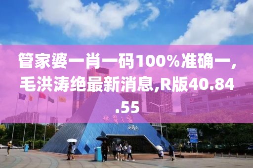 管家婆一肖一码100%准确一,毛洪涛绝最新消息,R版40.84.55