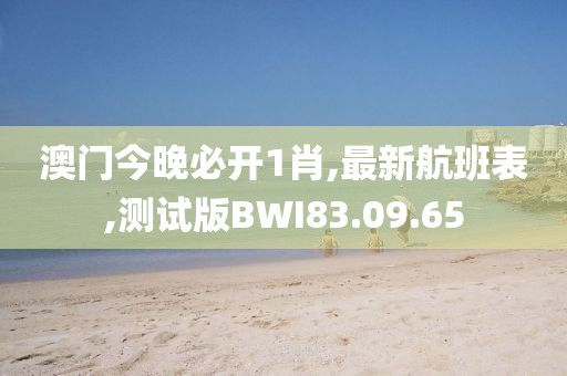 澳门今晚必开1肖,最新航班表,测试版BWI83.09.65
