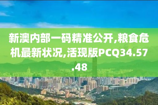 新澳内部一码精准公开,粮食危机最新状况,活现版PCQ34.57.48