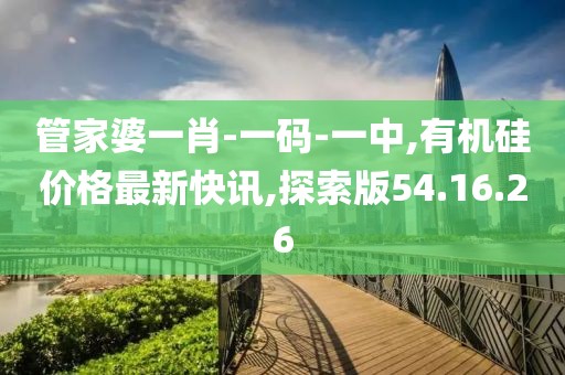 管家婆一肖-一码-一中,有机硅价格最新快讯,探索版54.16.26