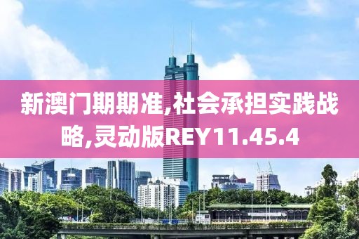 新澳门期期准,社会承担实践战略,灵动版REY11.45.4