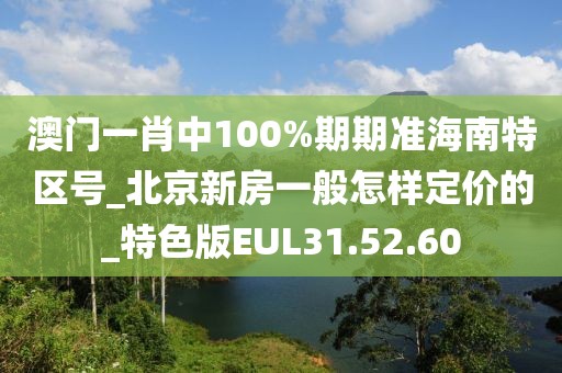 澳门一肖中100%期期准海南特区号_北京新房一般怎样定价的_特色版EUL31.52.60