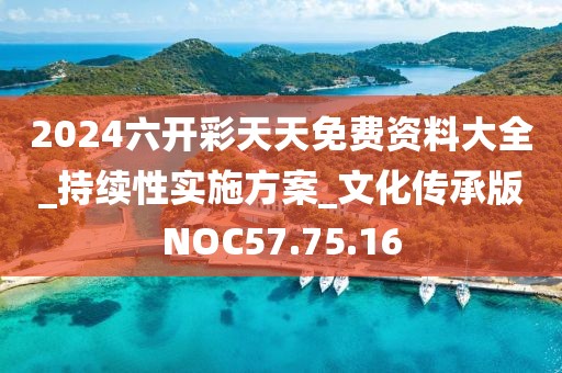 2024六开彩天天免费资料大全_持续性实施方案_文化传承版NOC57.75.16