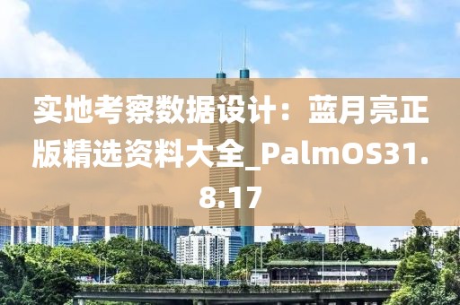 实地考察数据设计：蓝月亮正版精选资料大全_PalmOS31.8.17
