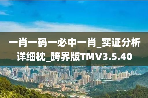 一肖一码一必中一肖_实证分析详细枕_跨界版TMV3.5.40