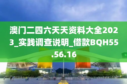 澳门二四六天天资料大全2023_实践调查说明_借款BQH55.56.16