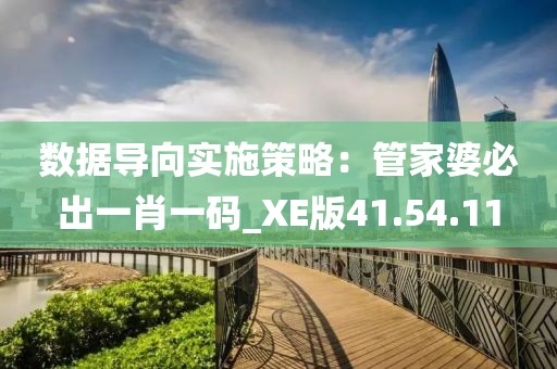 数据导向实施策略：管家婆必出一肖一码_XE版41.54.11